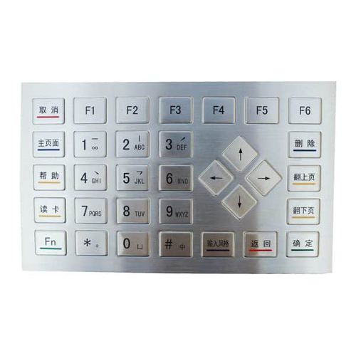 Цифровая клавиатура 32 клавиши - MKA-33N-V01 - MATE TECHNOLOGY SHENZHEN LIMITED - встраиваемая / из нержавеющей стали
