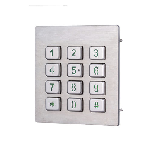 Цифровая клавиатура с подсветкой - MKA-12NL-v1 - MATE TECHNOLOGY SHENZHEN LIMITED - 12 клавиш / встраиваемая / из нержавеющей стали