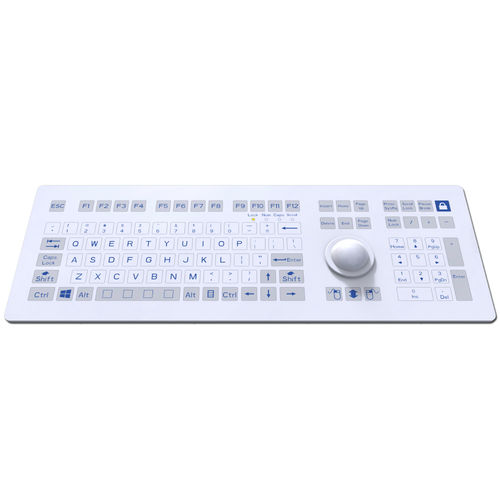 Мембранная клавиатура - MKC-109-BN - MATE TECHNOLOGY SHENZHEN LIMITED - с трекболом / для использования в промышленности / для использования в медицине