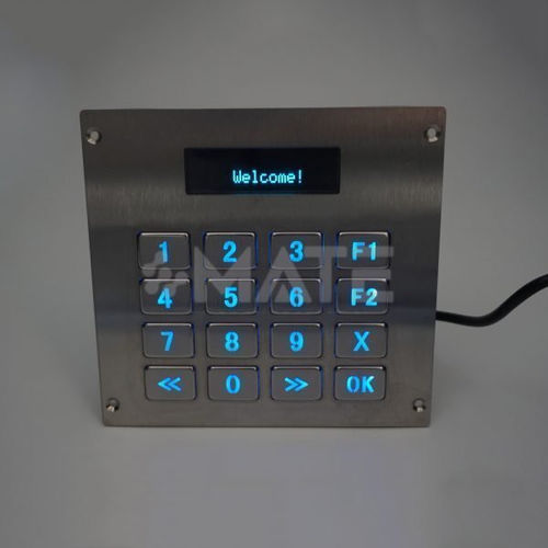 Цифровая клавиатура ЖК-дисплей - MKA-44N-VFD - MATE TECHNOLOGY SHENZHEN LIMITED - 16 клавиш / встраиваемая / из металла