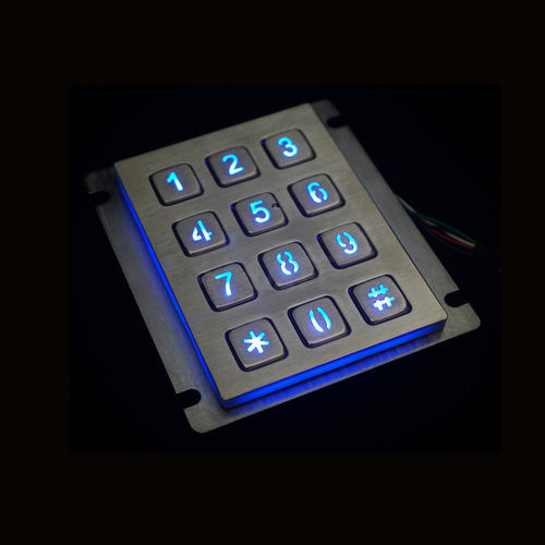 Цифровая клавиатура 12 клавиш - MKA-12NL - MATE TECHNOLOGY SHENZHEN LIMITED - встраиваемая / из нержавеющей стали / RS-232