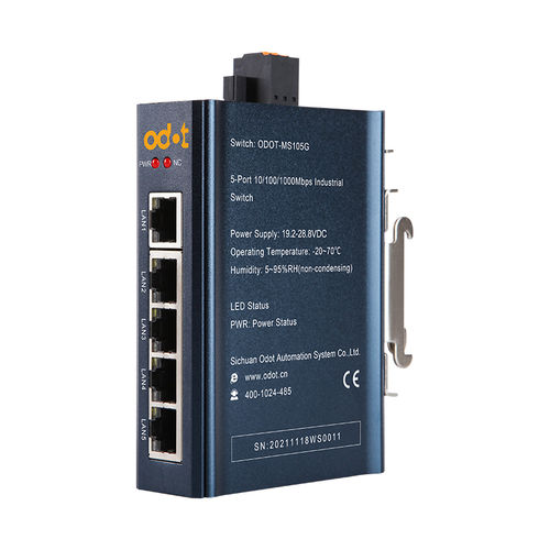 Неуправляемый коммутатор Ethernet - ODOT-MS105G - ODOT Automation - 5 портов / на DIN-рейке / RJ45