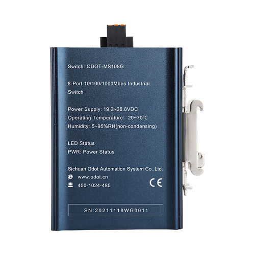 Неуправляемый коммутатор Ethernet - ODOT-MS108G - ODOT Automation - 8 портов / на DIN-рейке / RJ45