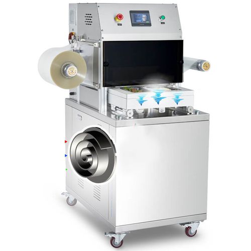 Упаковочная машина с MAP - OBS-400A - Foshan Coretamp Packaging Machinery Co., Ltd - полуавтоматическая / c пленкой / для мяса