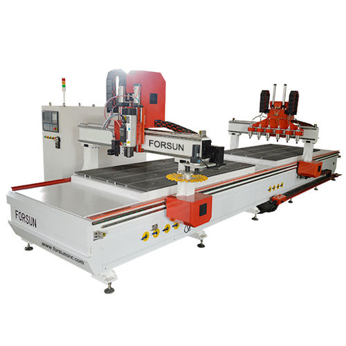 Станок для обрезки профилей ЧПУ - FS1360ATC-M - Jinan Forsun CNC Machinery Co.Ltd - 3 оси / со стержнем / для дерева