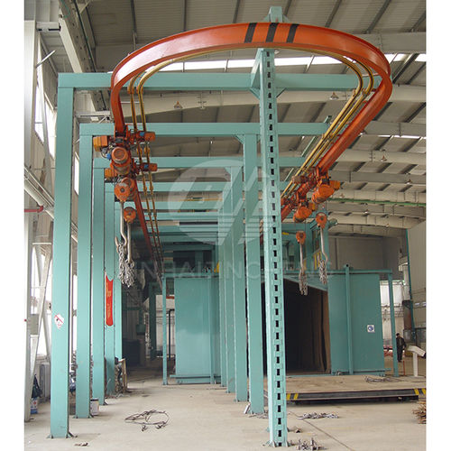 Дробеструйный аппарат с воздушным конвейером - Q38/48 - Qingdao Binhai Jincheng Foundry Machinery Co., Ltd. - для цилиндра / для плоских деталей / для пружин