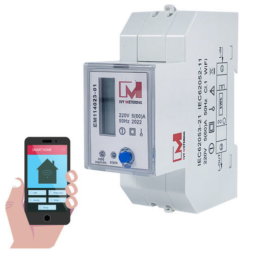 Монофазовый Электрический счетчик электроэнергии - EM114023-01 - IVY METERING - на DIN-рейке / с дисплеем LCD / 50 Гц