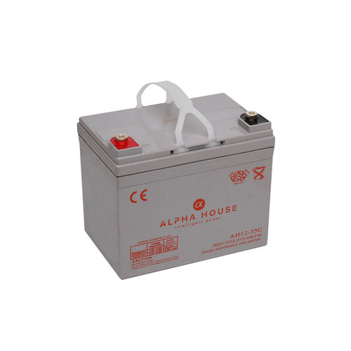 Прямоугольный аккумулятор - AH12-35C Deep Cycle - Alpha House Ltd - 12 В / UL / CE