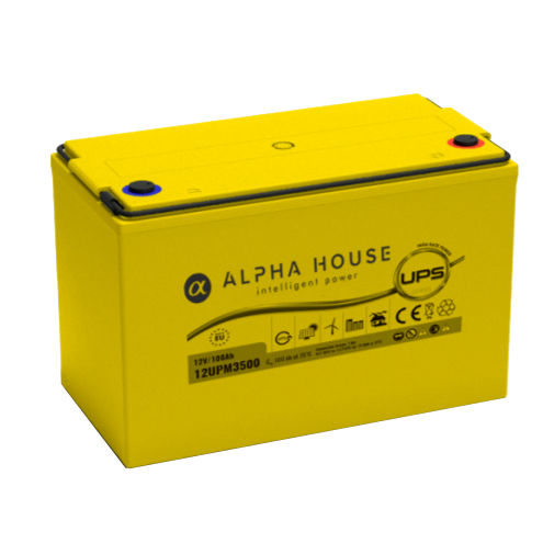 Прямоугольный аккумулятор - 12UPM3500 - Alpha House Ltd - 12 В / ISO