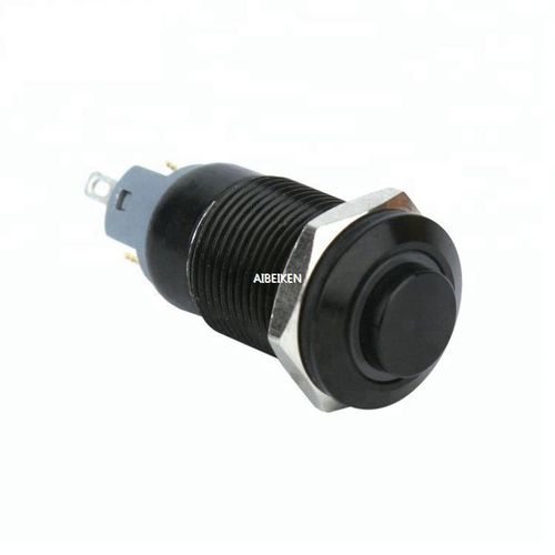 Пусковая кнопка световая (светодиод) - B12S-G10Z-E black - YUEQING AIBEIKEN ELECTRIC CO., LTD. - сенсорная / IP65 / с зеленым светодиодом