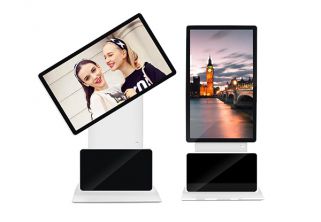 Рекламный реламный тотем - ADV5531 - AIYOS Technology Co., Ltd. - для ЖК-дисплея / из алюминия