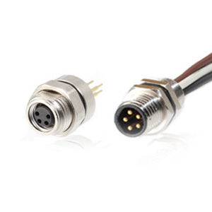 Соединитель M8 - CHA101F32S0 series - Amissiontech Co., Ltd. - для передачи данных / для источника электропитания / DIN