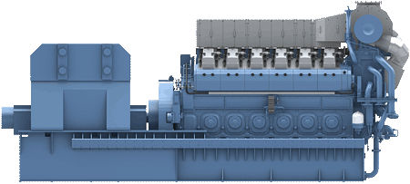 Газовый двигатель - B35:40 - Rolls Royce - 4 цилиндра / для электрогенераторной установки