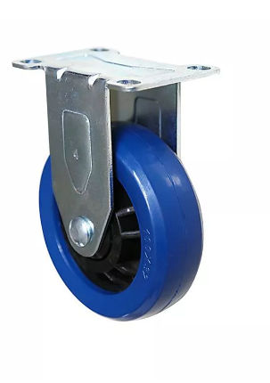 Неподвижный ролик - 310PF-100035B-42S - Taizhou Wanda Casters & Hardware Mfg. Co., Ltd. - с пластиной / двойной / из эластичной резины