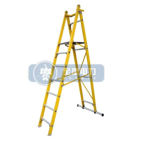 Выдвижная лестница из стеклопластика - R LFP-D series - Suzhou Baofu Electrical&Safety Equipments Co., Ltd. - складная / с платформой