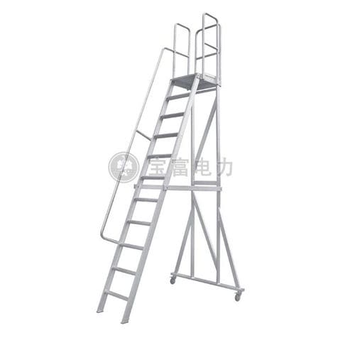 Выдвижная лестница из алюминия - RLADP  - Suzhou Baofu Electrical&Safety Equipments Co., Ltd. - с платформой