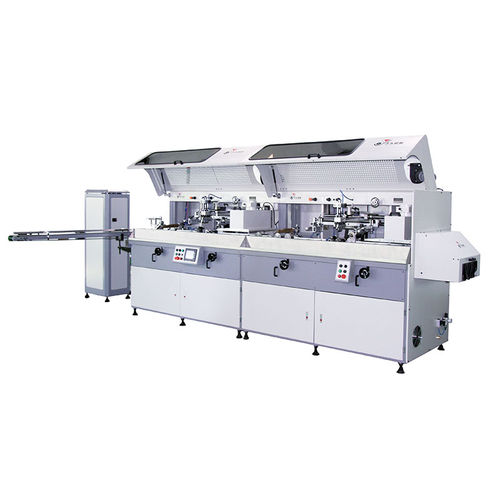 Автоматическая машина для трафаретной печати - YD-SPA102/2C - Dongguan Yaodong Machinery Manufacturing Co., Ltd. - 2-цветная / для пластиковых бутылок / с системой УФ-полимеризации