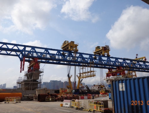 Сегментный козловой кран пролет за пролетом - HL-KATTOR Industry Co., Ltd. - для гражданского строительства