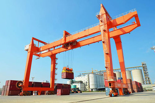 Козловой кран на рейке - RMG - Henan Kuangshan Crane Co., Ltd. - для контейнера / из стали