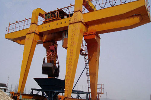 Козловой кран на рейке - Henan Kuangshan Crane Co., Ltd. - для сварки / для грейфера / воздушный