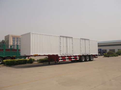 Полуприцеп контейнеровоз - Shandong Liangshan Huayu Group Auto Manufactory Co., Ltd. - для товаров / трехосный / двухосный