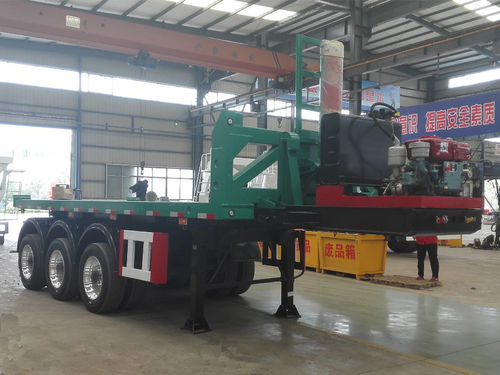 Полуприцеп платформа - Shandong Liangshan Huayu Group Auto Manufactory Co., Ltd. - для песка / для камня / трехосный
