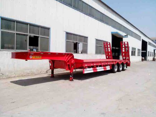 Сверхнизкий полуприцеп - Shandong Liangshan Huayu Group Auto Manufactory Co., Ltd. - для машины / трехосный / буксируемый