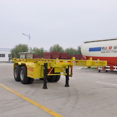 Полуприцеп контейнеровоз - Shandong Liangshan Huayu Group Auto Manufactory Co., Ltd. - скелетный / двухосный / буксируемый