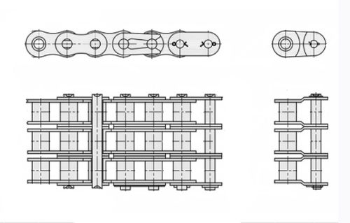 Трансмиссионная цепь - 05B-3 - Hangzhou Qianjiang Chain Industries Company - с роликами