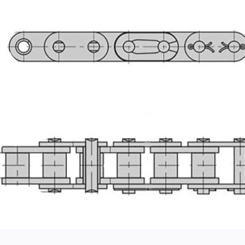 Трансмиссионная цепь - C08B-1 - Hangzhou Qianjiang Chain Industries Company - с роликами / с прямыми пластинами