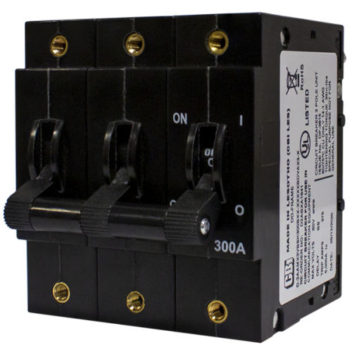 Магнитно-гидравлический выключатель - D2R series - CBI-electric: low voltage - постоянный ток / 3 полюса / сильного тока