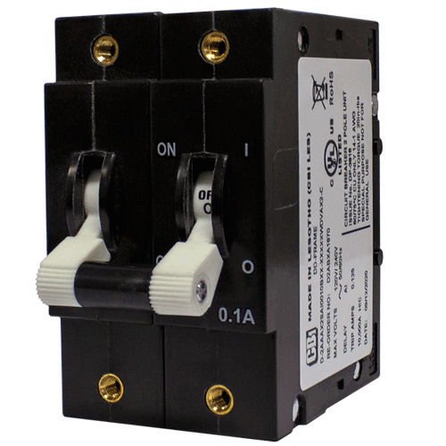 Магнитно-гидравлический выключатель - D2R series - CBI-electric: low voltage - переменный ток / 2 полюса / с ручной перезарядкой