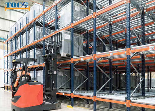 Стеллаж с гравитационным перемещением - IGF01 - NANJING TOCO WAREHOUSE EQUIPMENT CO., LTD. - динамический / компактный / с поддоном