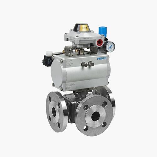 Клапан со сферическим золотником - Zhejiang Ouming Fluid Casting Industry Co., Ltd. - с пневматическим управлением / для регулировки / с фланцем