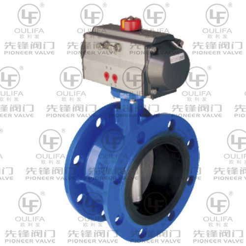 Клапан поворотный затвор - D641X - Wenzhou Pioneer Valve Co., Ltd. - пневматический / с регулировкой расхода / для сточных вод