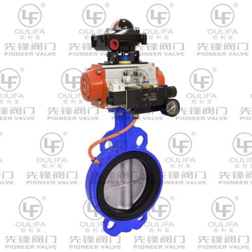 Клапан поворотный затвор - CD671X - Wenzhou Pioneer Valve Co., Ltd. - пневматический / для контроля расхода / для шлама