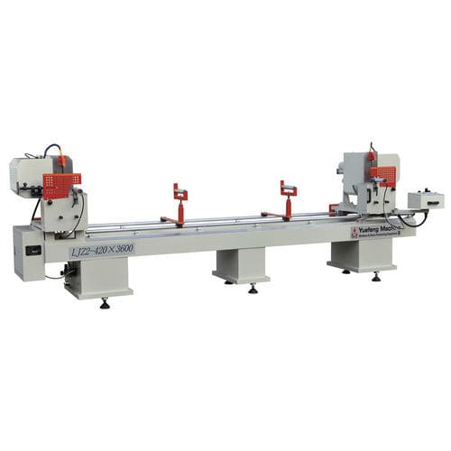 Пила с двойной вкладкой - LJZ2-420×3600 - JINAN YUEFENG MACHINERY CO., LTD. - круговая / для алюминия / для ПВХ