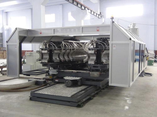 Экструзионная линия для двухслойной гофрированной трубы - DWC-2000 - Eagle Machinery Co., Ltd. - с водяным охлаждением / двойной шнек / с воздушным охлаждением