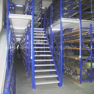 Многоступенчатый промышленный этажный стеллаж - Nanjing Weida Logistics Equipment Company - на полках с поддонами / для тяжелых работ / для складов
