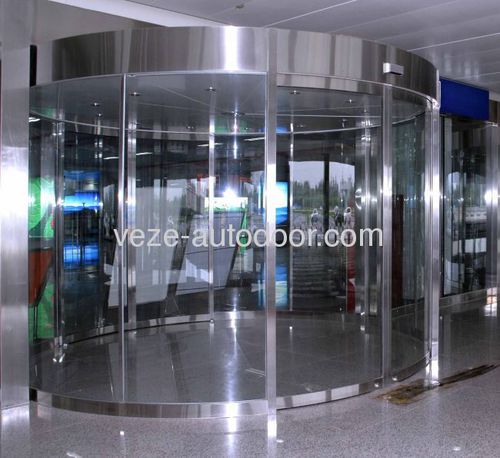 Раздвижной изогнутый ворота - Ningbo VEZE Automatic Door Co., Ltd. - из алюминия / для использования в помещениях / для безопасности