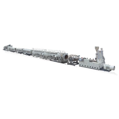 Экструзионная линия для труб - ZHANGJIAGANG QING CHEN YU MACHINERY CO., LTD. - для ПЭНД / для дренажных трубок / для газового трубопровода