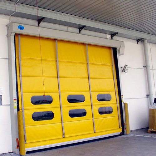 Быстрый ворота - YUOU (LUOYANG) DOORS AND WINDOWS TECHNOLOGY CO., LTD. - подъемно-складной / из алюминия / из ткани