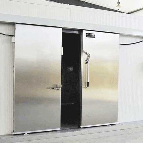 Ворота для холодильной камеры - YUOU (LUOYANG) DOORS AND WINDOWS TECHNOLOGY CO., LTD. - раздвижной / из нержавеющей стали / из гальванизированной стали