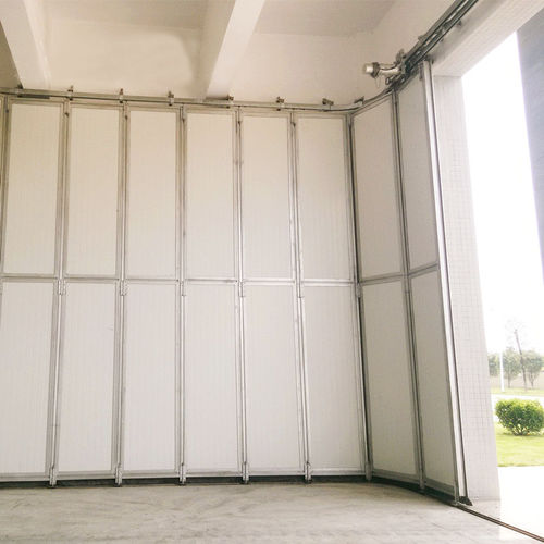 Ворота для ангара - YUOU (LUOYANG) DOORS AND WINDOWS TECHNOLOGY CO., LTD. - с шарниром / из алюминия / из стали