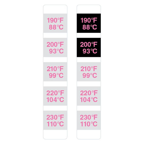 Термочувствительная этикетка - THERMOSTRIP DC  - SpotSee - самоклеящаяся / для текстиля / для сушки