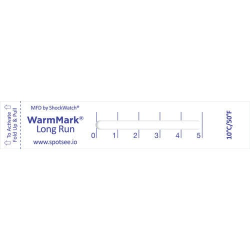Этикетка контроля времени - температуры - WarmMark Long Run - SpotSee - клейкая / прямоугольная / белая