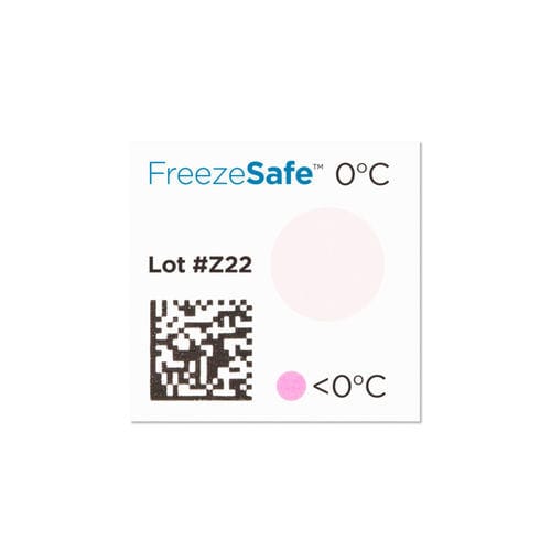 Индикатор для измерения температуры - FreezeSafe™ - SpotSee - этикетка / для сельского хозяйства и пищевой промышленности / для использования в фармацевтике