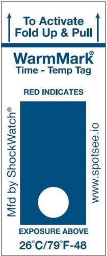 Этикетка экспедиции - WarmMark - SpotSee - клейкая / для химических продуктов / для фармацевтических продуктов