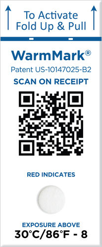 Этикетка экспедиции - WarmMark QR - SpotSee - клейкая / для химических продуктов / для электронного компонента
