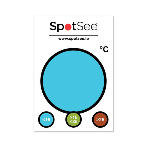 Индикатор для измерения температуры - SpotCheck - SpotSee - тока / этикетка / реверсивный